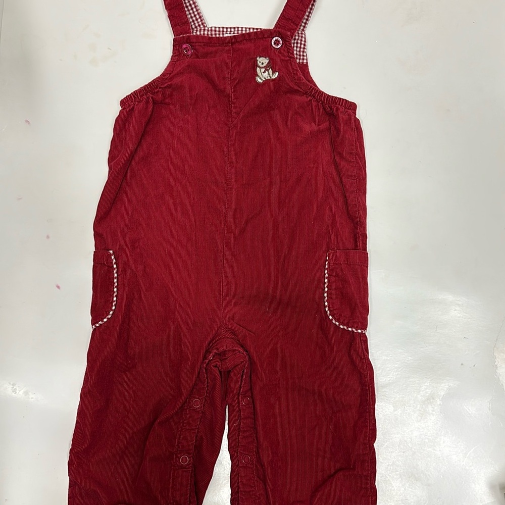 Janie and Jack fine wale corduroy overalls size 6-12 months